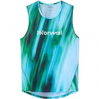 Race Theme Tank T-Shirt – Men's Edition – Blue/Green/Black – Small – Cotton Fabric
