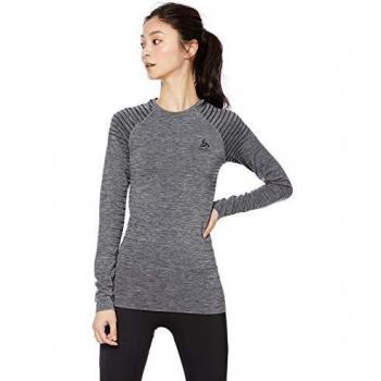 Odlo Women's Lightweight Long Sleeve Base Layer Top, Grey, Size 8