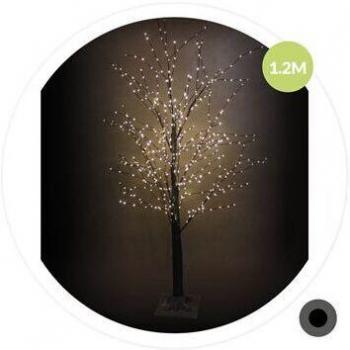 Árbol LED Sirka 1,2M Negro con Temporizador