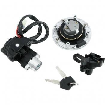 Motorcycle Fuel Cap and Ignition Switch Key Set for Yamaha Kawasaki Suzuki GSF650 Bandit
