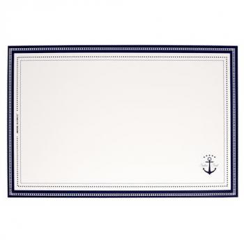 MarineGlide Unisex Table Cover – Single, White/Blue