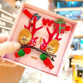 Muñeco de Nieve con Cornamenta: Accesorio para Cabello Infantil