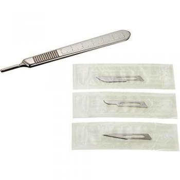 Swordfish Pro Scalpel No. 3Handle with 4 Blades