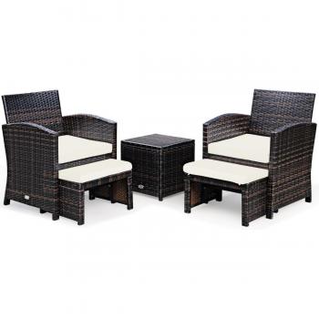 Coast Rattan Gartenmöbel Set 5-teilig
