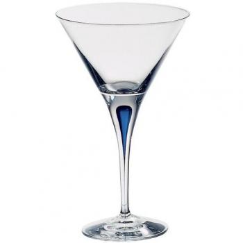 Orrefors Intermezzo Glass, Blue Martini