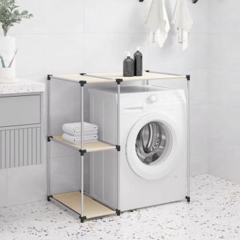 Rack para lavadora color crema 87x55x90,5 cm de hierro