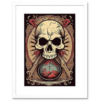 American Tattoo Skull Canvas