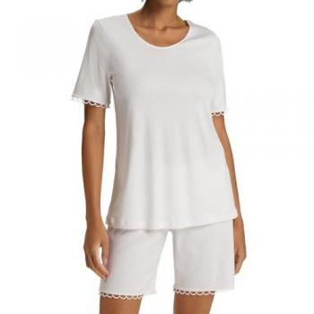 Shorty Anouk Schlafanzug von Hanro – Damen, weiß, XS, 2‑teilig