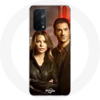 Oppo A74 5G Hard Shell Case featuring Chloe Decker & Lucifer Morningstar