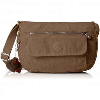 Braune Kipling Damen‑Umhängetasche Syro, Größe 15×24×45 cm