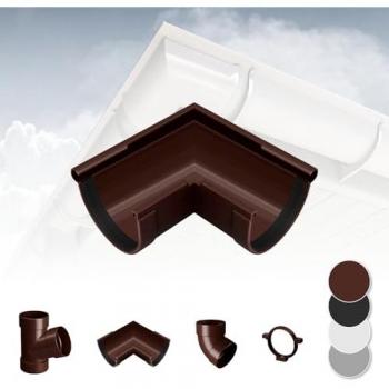 Rainway 90 System: Grondaie PVC Marrone, Angolo Esterno 90°