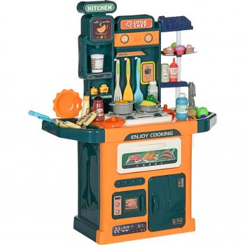 Interactive Toy Kitchen with 77 Accessories and Water Spray