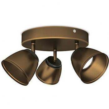 Illuminazione a Spirale Philips in Stile Rustico, 3x4W, Bronzo Antico