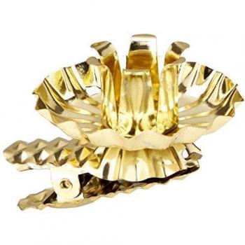 Elegant Gold Clip-On Candle Holders, Diameter 40mm, 8 Pieces