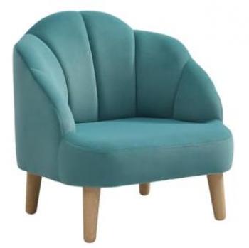 Velluto Blu Conchiglia Poltrona Infantile – Cobaca