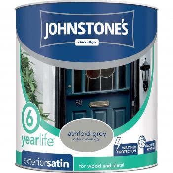 Johnstone's Exterior Wood & Metal Satin Ashford Grey 0.75L