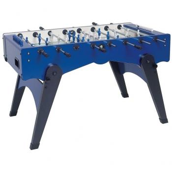 Tavolo Calcio Balilla Garlando Foldy Blu con Aste Uscenti E Gambe Pieghevoli