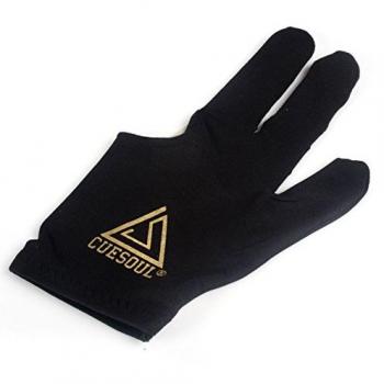 CueSoul Advanced 3‑Finger Billiard Glove Kit – Black (Left/Right)