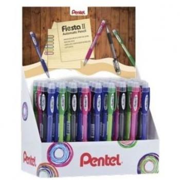 Portaminas Pentel Fiesta II 36HB con Grip de Goma y Recargas Incluidas