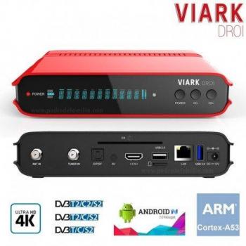 Viark DROI 2160p H.265 HEVC Android 7.0 DVB-S2/C/T2 Receptor