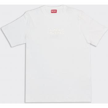 White MercCott L Shirt – Diesel Logo for Men