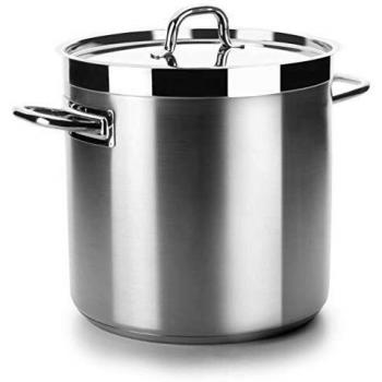 Lacor Chef Lux Olla de Sopa sin Tapa, Plateado, 20 Ø