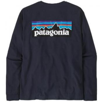 Patagonia Navy Large Logo Responsibility Shirt