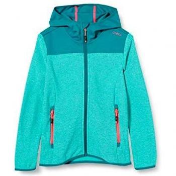 Kapuzenschildkröten‑Fleece für Mädchen – CMP 176 Ceramic