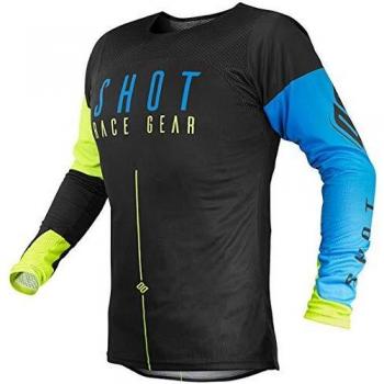 Shot Erwachsene Alpha Jersey (Größe Klein, Blau/Neon Gelb)