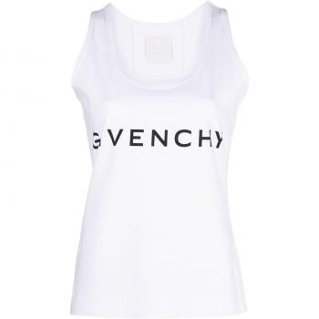 Givenchy , Sleeveless Top with logo ,White female, Sizes: M, S