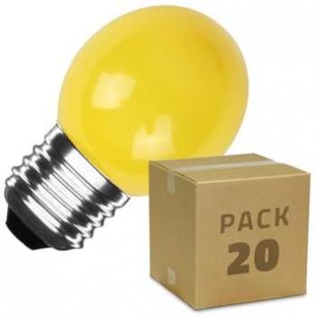 Grupo de 20 Bombillas LED Ledkia 3W Monocolor G45 E27