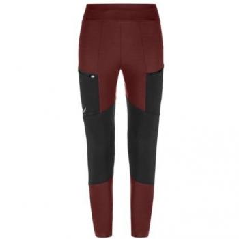 Salewa Damen Trekking Leggings Puez Dry Responsive in Rot, Größe 42