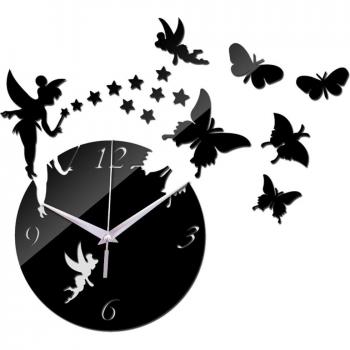 ParedMágica: Reloj con Decoración de Mariposas