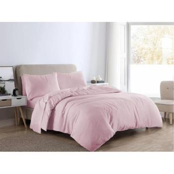 Super King Pink Brushed Flannel Duvet Ensemble – HomeSpace Direct