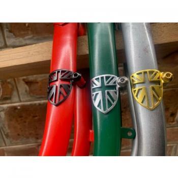 Protección de horquilla para bicicleta Brompton, metálica y resistente, 1 ud