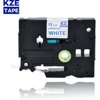 Etiquetas TZE-233 12 mm con Fondo Blanco