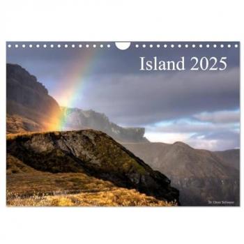 Island 2025 (Wandkalender 2025 DIN A4 quer) CALVENDO Monatskalender