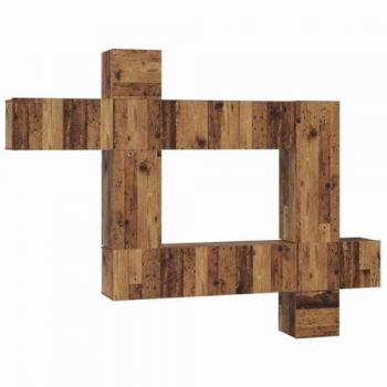 Modello TV wardrobe vitaXL 10 pezzi Staro drvo 30,5 x 30 x 90 cm