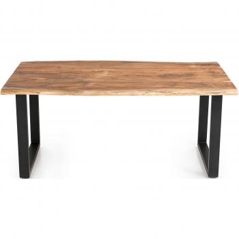 SalesFever Eleganz‑Tafel – massives, geöltes Akazienholz, doppelt geschmiedet
