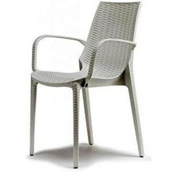 Chaise Tissée avec Accoudoirs