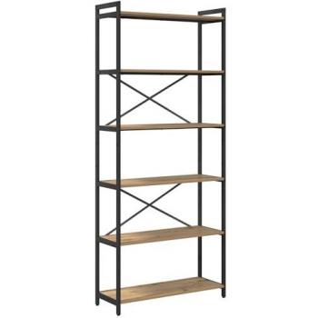 Vintage Oak Bookcase – 80x30x188 cm, Engineered Wood