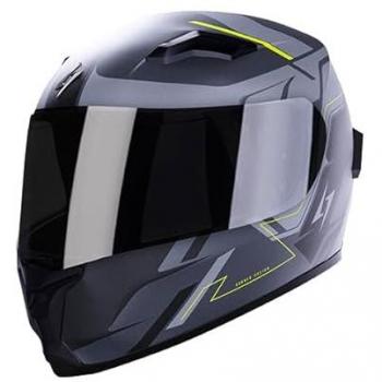 Casco Stormer Integral Wise Runner Gris Neón Amarillo Mate