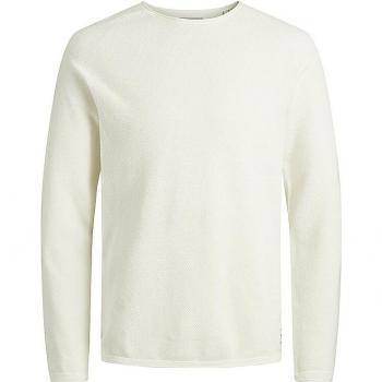 Jack & Jones Rundhalspullover HILL KNIT in weiß, Größe S