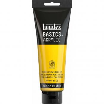 Liquitex BASICS Cadmium Yellow Medium Acrylic – 250 ml/85 oz Tube
