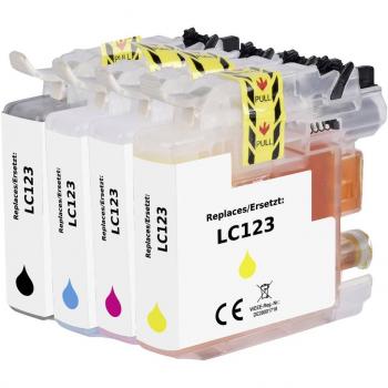 Renkforce Ink Set for Brother LC-123BK, LC-123C, LC-123M, LC-123Y