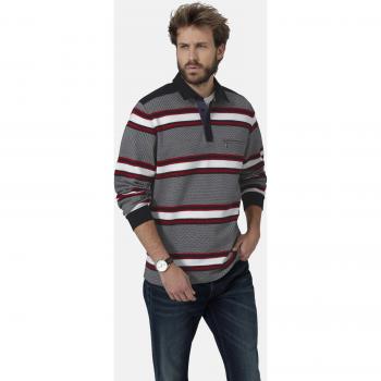 Herren‑Sweatshirt LUCCAVERA in grau gestreiftem Design
