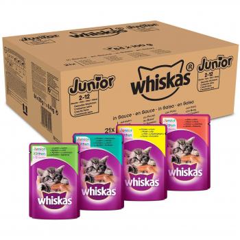WHISKAS 2-12 M KATZENFUTTER JUNIOR – 96 x 85g