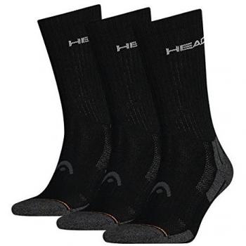 Head Calcetines de Rendimiento Crew 3P, Negro, 35/38