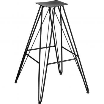 Milaria VEGA – Piètons de chaise de bar 2 pièces, noir