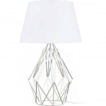 Lampe Aberdeen abat-jour tambour blanc